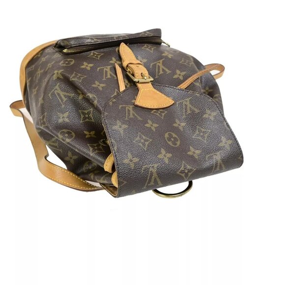 LOUIS VUITTON Montsouris MM Backpack Bag Monogram Leather Brown main image 8